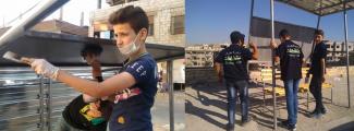 The Child Protection Club participates in a community-based initiative Bus Stops at al-Hameh